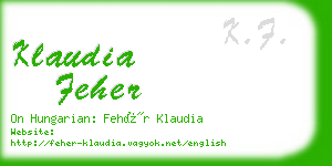 klaudia feher business card